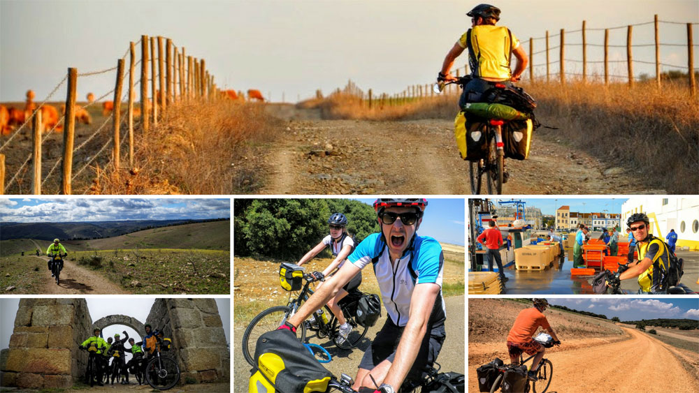 bicycle touring stories photo collage
