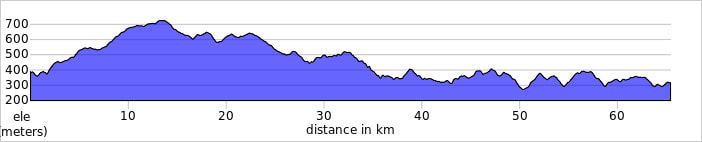 PORTOMARIN TO ARZUA elevation profile